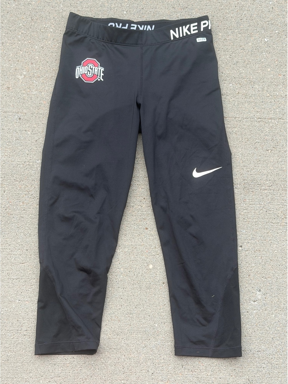 Nike Pro Ohio State Dri-FIT Black Capri Leggings Size M